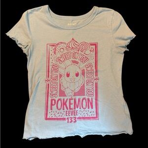 Old Navy Kids Pokémon Eevee Tee - Light Blue and Pink